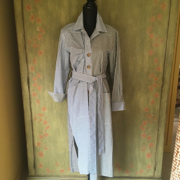 Rejina Pyo Striped Button Front Dress Size S - Picture 1 of 11
